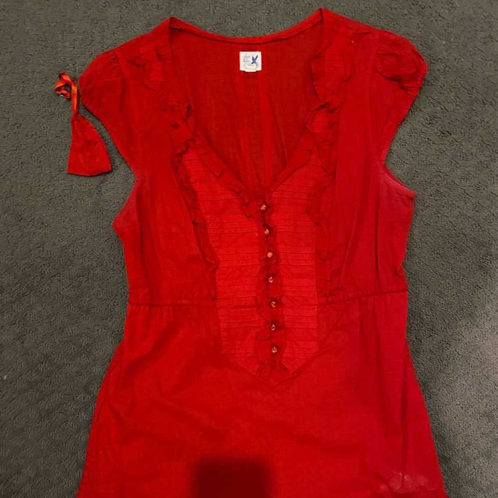 Anthropologie vintage cap sleeve blouse